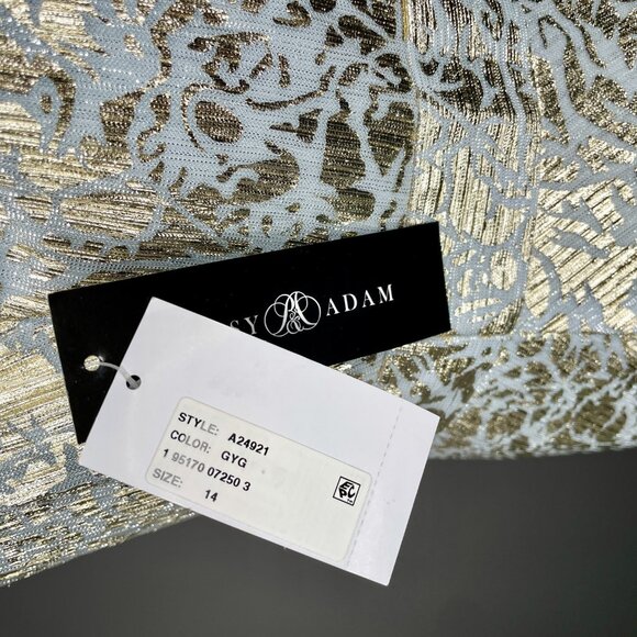 Betsy & Adam Jacquard Floral Evening Dress NWT Sz 14 - Picture 8 of 11